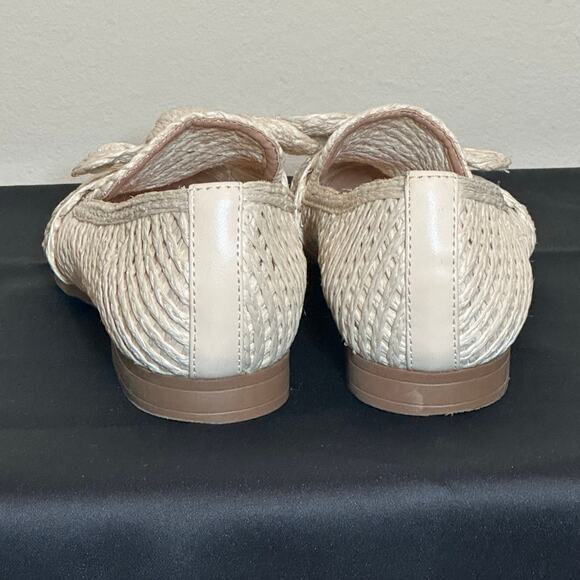 Charles David Cream Crochet Raffia Loafers Finite Slip-On Flats Sz 8.5 - Picture 6 of 9